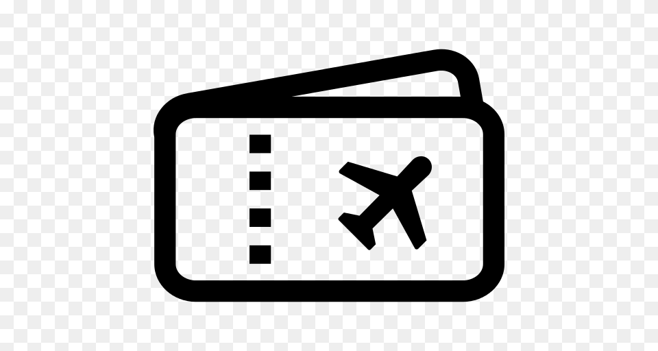 Airplane Ticket Icon, Gray Free Transparent Png