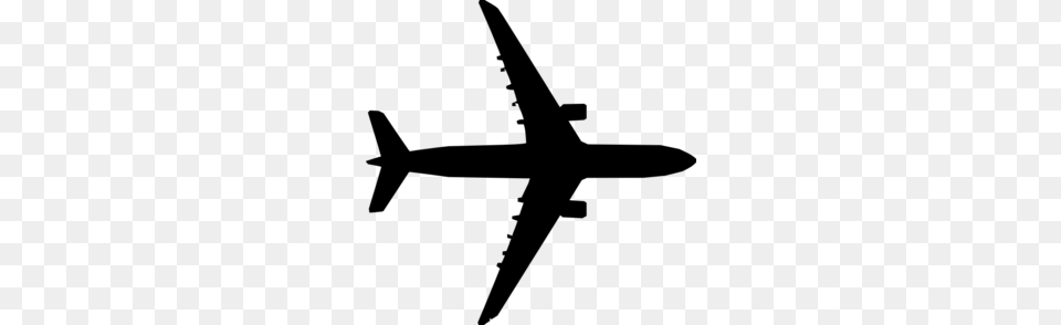 Airplane Top View Clip Art, Gray Free Png