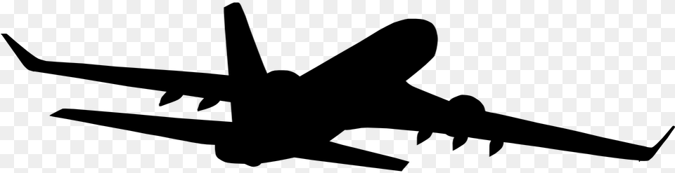 Airplane Transparent Background Silhouette Of Airplane, Gray Free Png