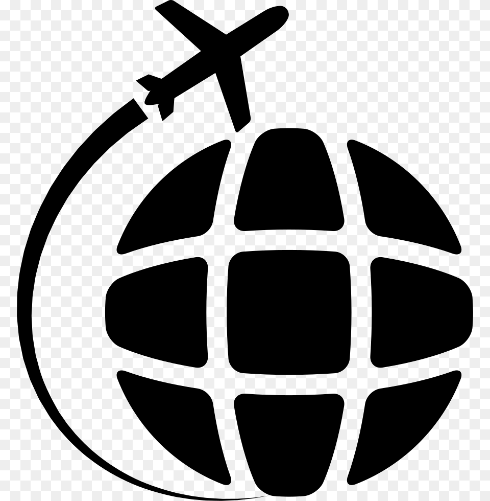 Airplane Travel Around The World Comments Importacion Icono, Stencil, Ammunition, Weapon, Grenade Free Transparent Png