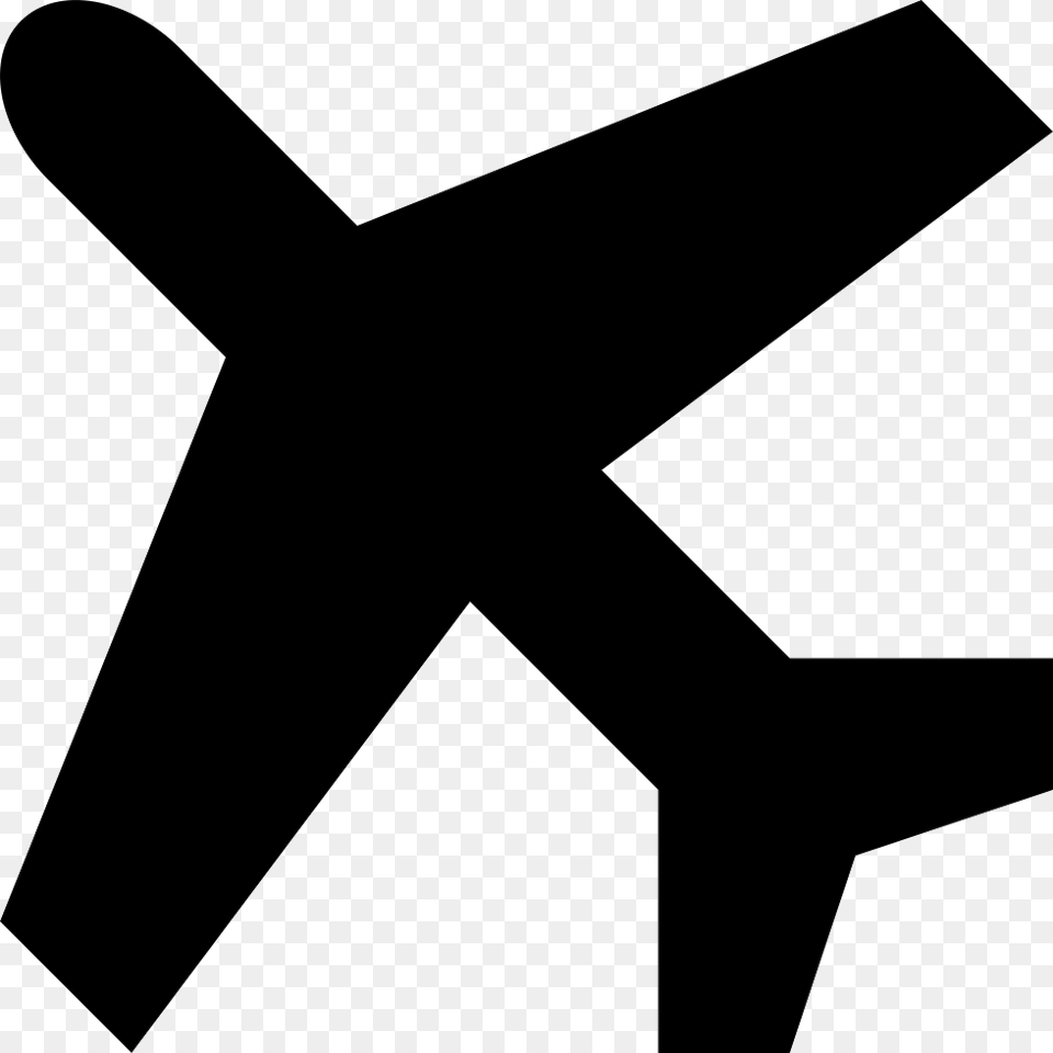 Airplane Travel Flight Plane Transport Fly Vacation Airplane, Symbol, Silhouette, Star Symbol, Sign Free Png