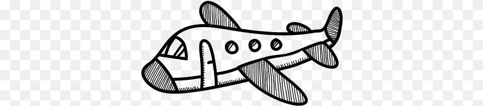Airplane Vector Air Transport Black And White, Gray Free Png Download