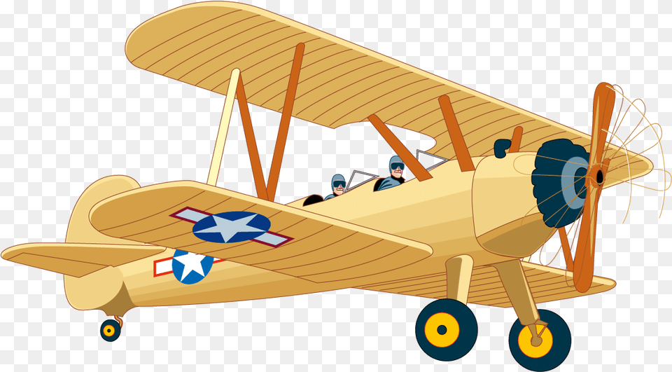 Airplane Vector Download Vintage Airplane Clipart, Aircraft, Biplane, Transportation, Vehicle Free Transparent Png