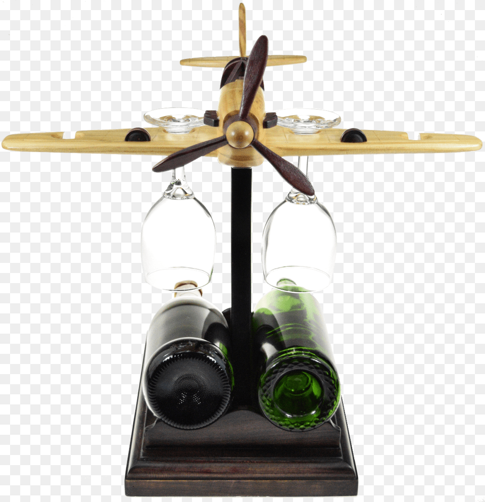 Airplane Wine Glass And Bottle Holder Cylinder, Appliance, Ceiling Fan, Device, Electrical Device Free Png Download