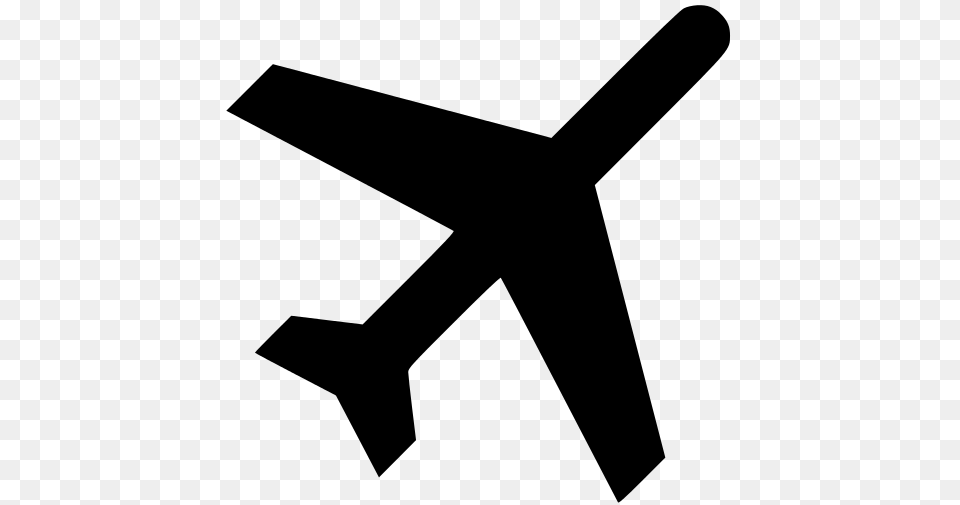 Airplane With Banner, Gray Free Transparent Png