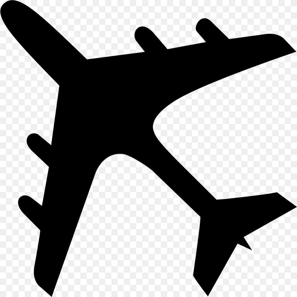 Airplane With Banner Clipart Airplane Icon, Gray Free Png