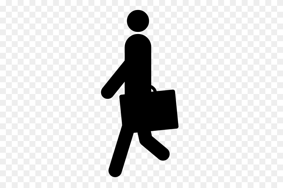 Airport Businessman Icon Clip Art Material, Gray Png Image
