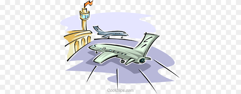 Airport Royalty Vector Clip Art Illustration, Light, Aircraft, Transportation, Vehicle Png