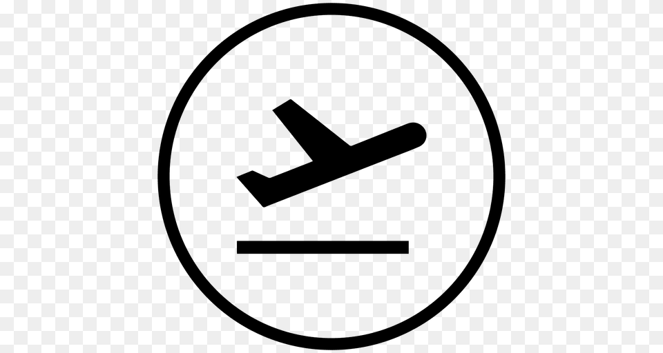 Airport Taking Off Round Icon, Sign, Symbol, Road Sign Free Png Download
