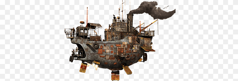 Airship Participation Steampunk Airship Transparent Background, Boat, Transportation, Vehicle Png Image