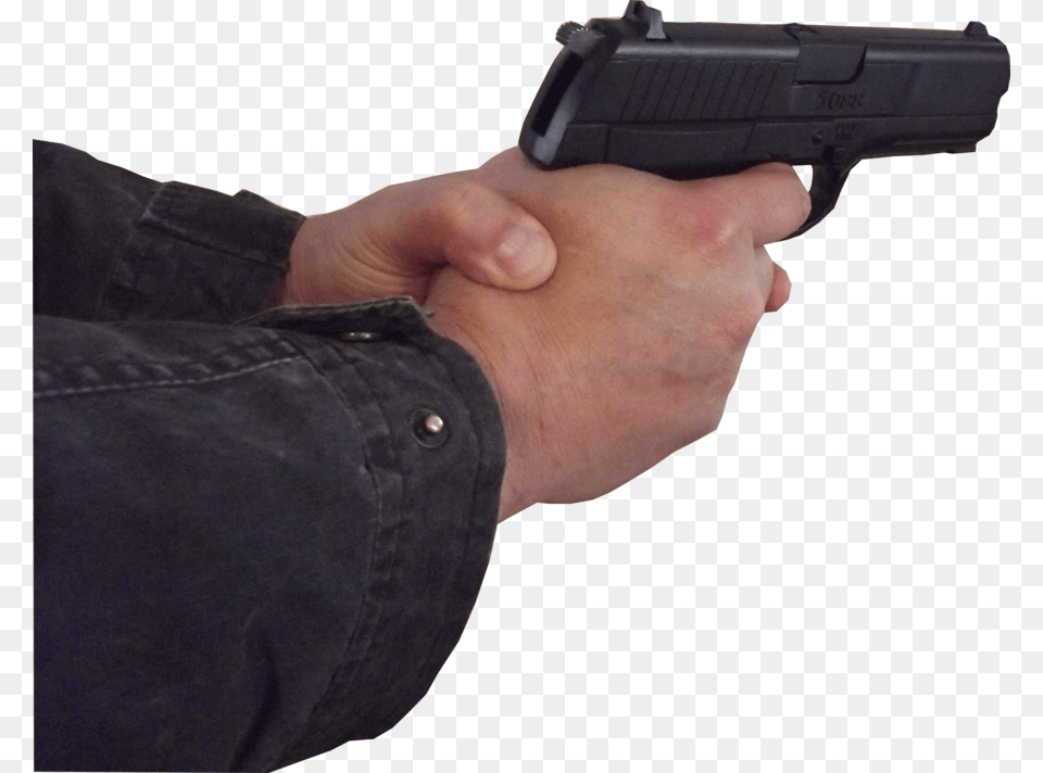 Airsoft Gun Hands With Gun, Firearm, Handgun, Weapon, Adult Png Image