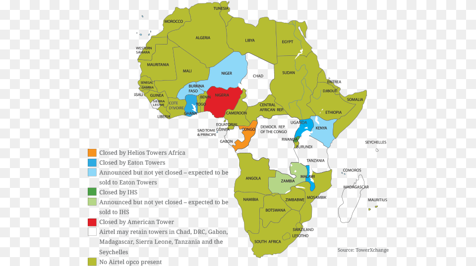 Airtel African Tower Sale Kenya Africa Map, Chart, Plot, Atlas, Diagram Free Transparent Png