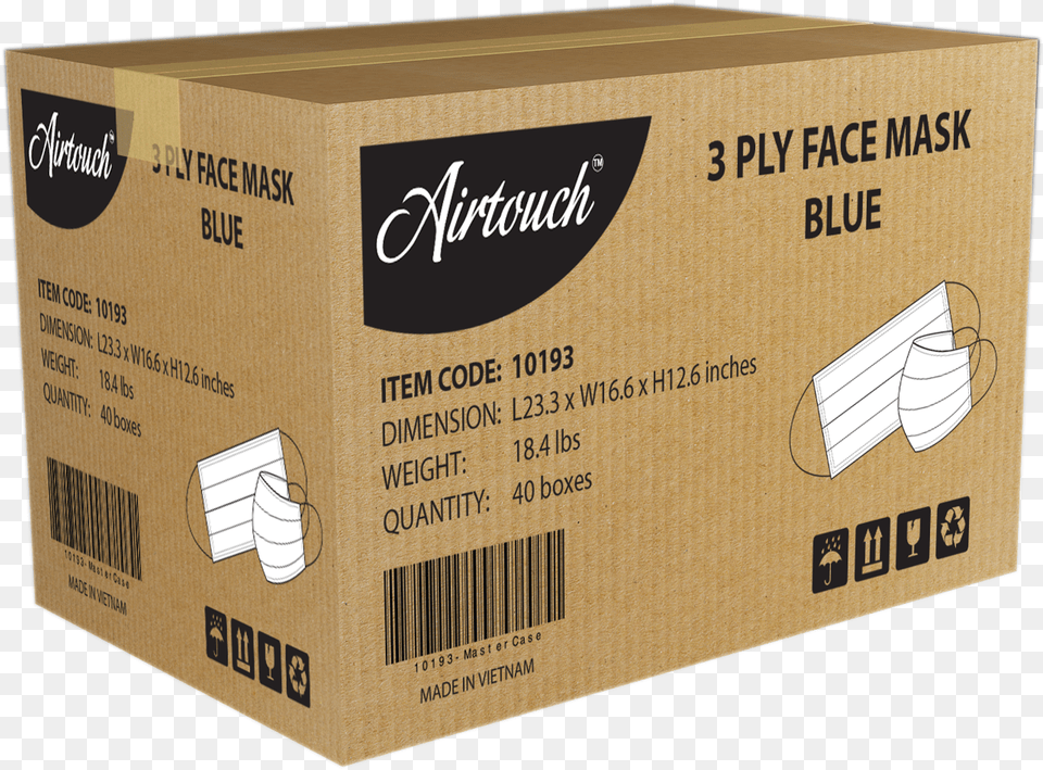 Airtouch 3 Ply Face Mask Case Blue 40 Boxescase Box Free Transparent Png