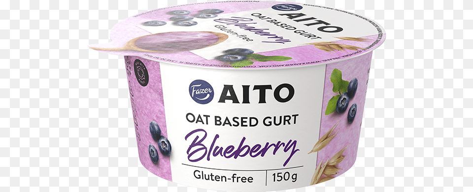 Aito Oat Snack Blueberry Fazer Aito Mustikka Kauravlipala, Dessert, Food, Yogurt, Cream Png