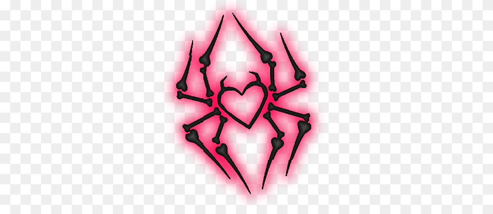 Aj Lee Spider Pink Neon Glow Tattoospiercings, Heart, Smoke Pipe Free Png Download