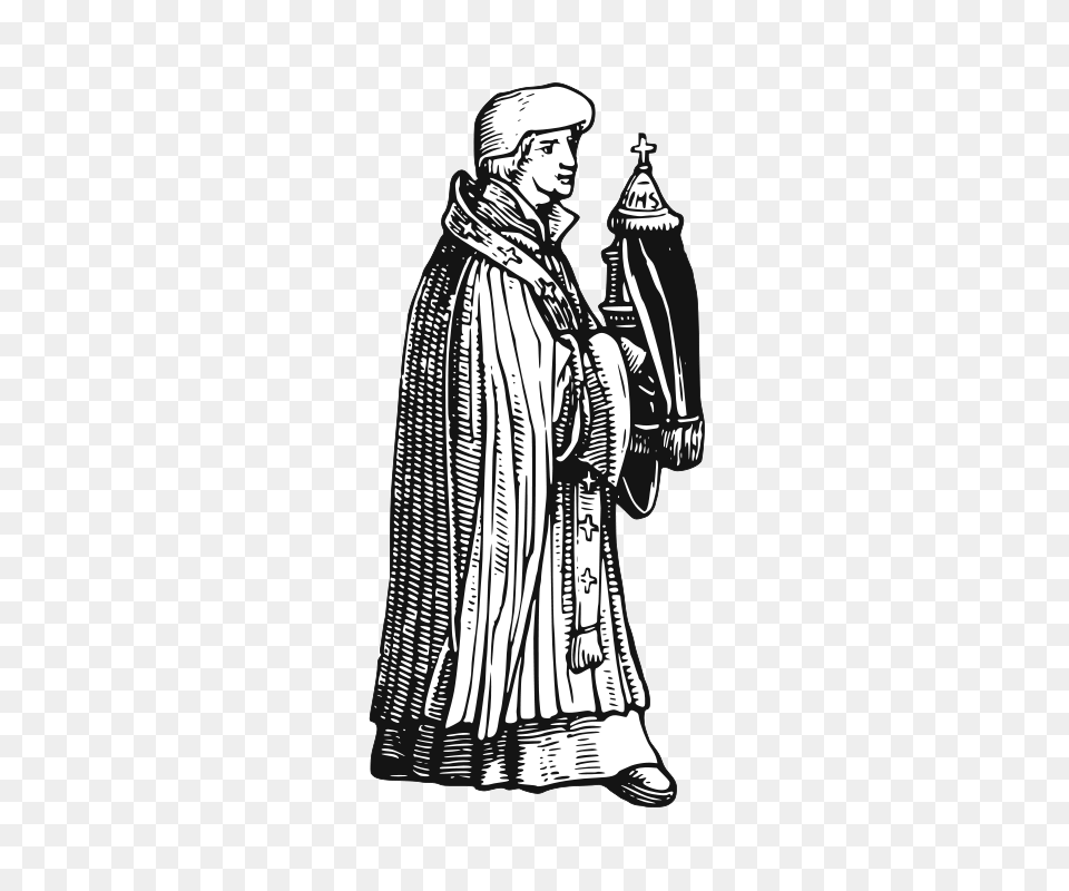 Aj Medieval Priest With Sacrament, Adult, Person, Female, Fashion Free Transparent Png