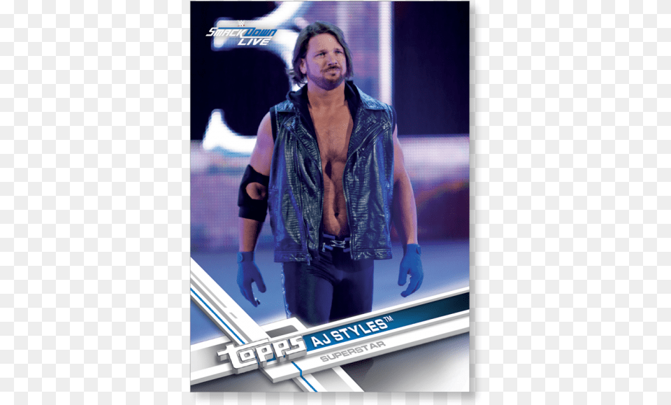 Aj Styles 2017 Topps Wwe Base Cards Poster Singing, Adult, Person, Jacket, Woman Free Png Download