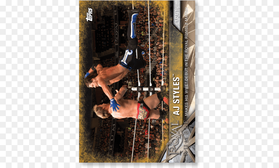 Aj Styles 2017 Wwe Road To Wrestlemania Base Cards Kickflip, Back, Body Part, Person, Adult Png