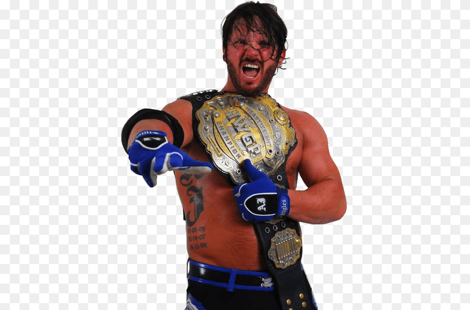 Aj Styles Iwgp Heavyweight, Clothing, Glove, Adult, Male Free Transparent Png
