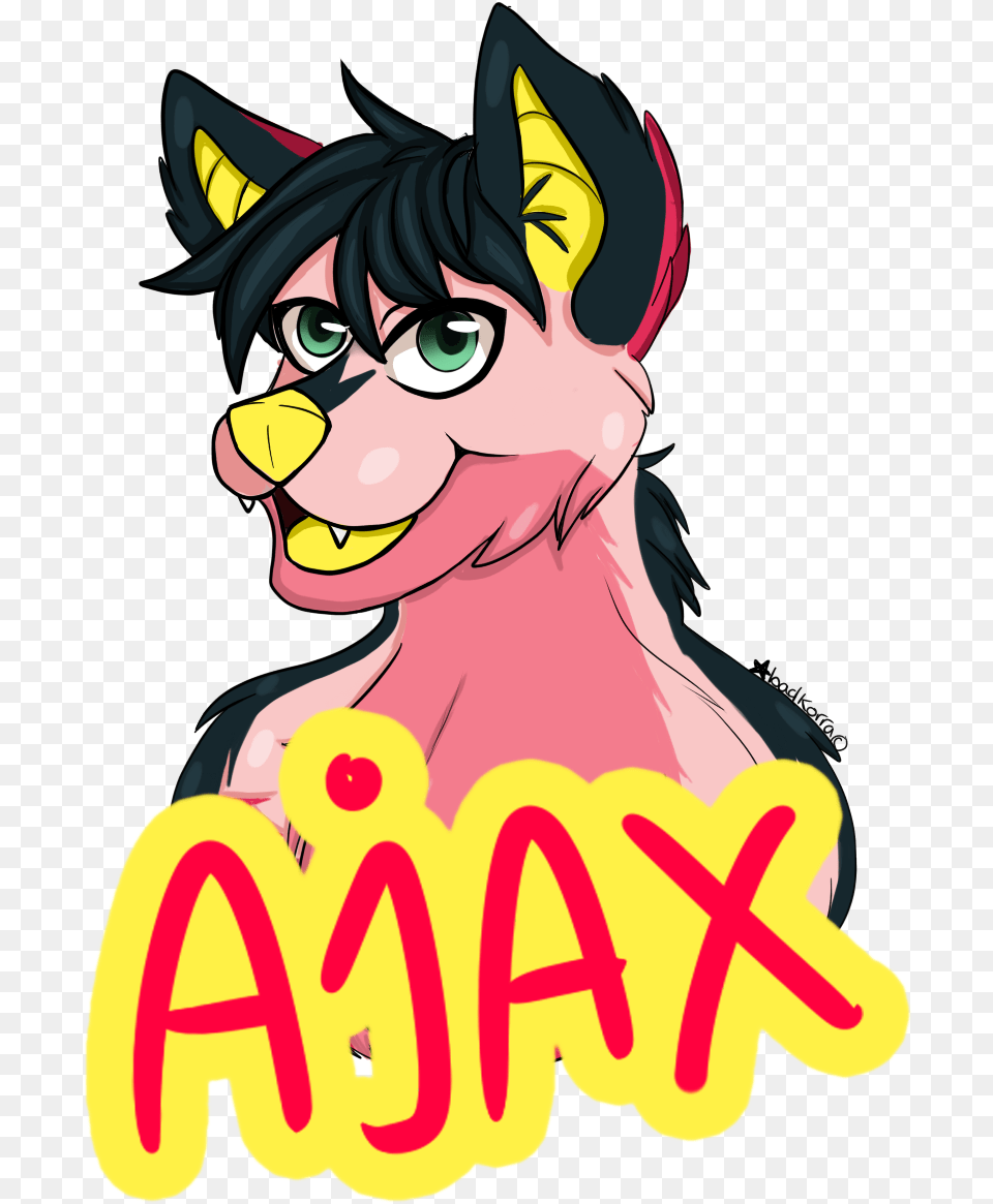 Ajax Fursuit Badge By Badkorra Ajax Fursuit Badge By Cartoon, Book, Comics, Publication, Adult Png