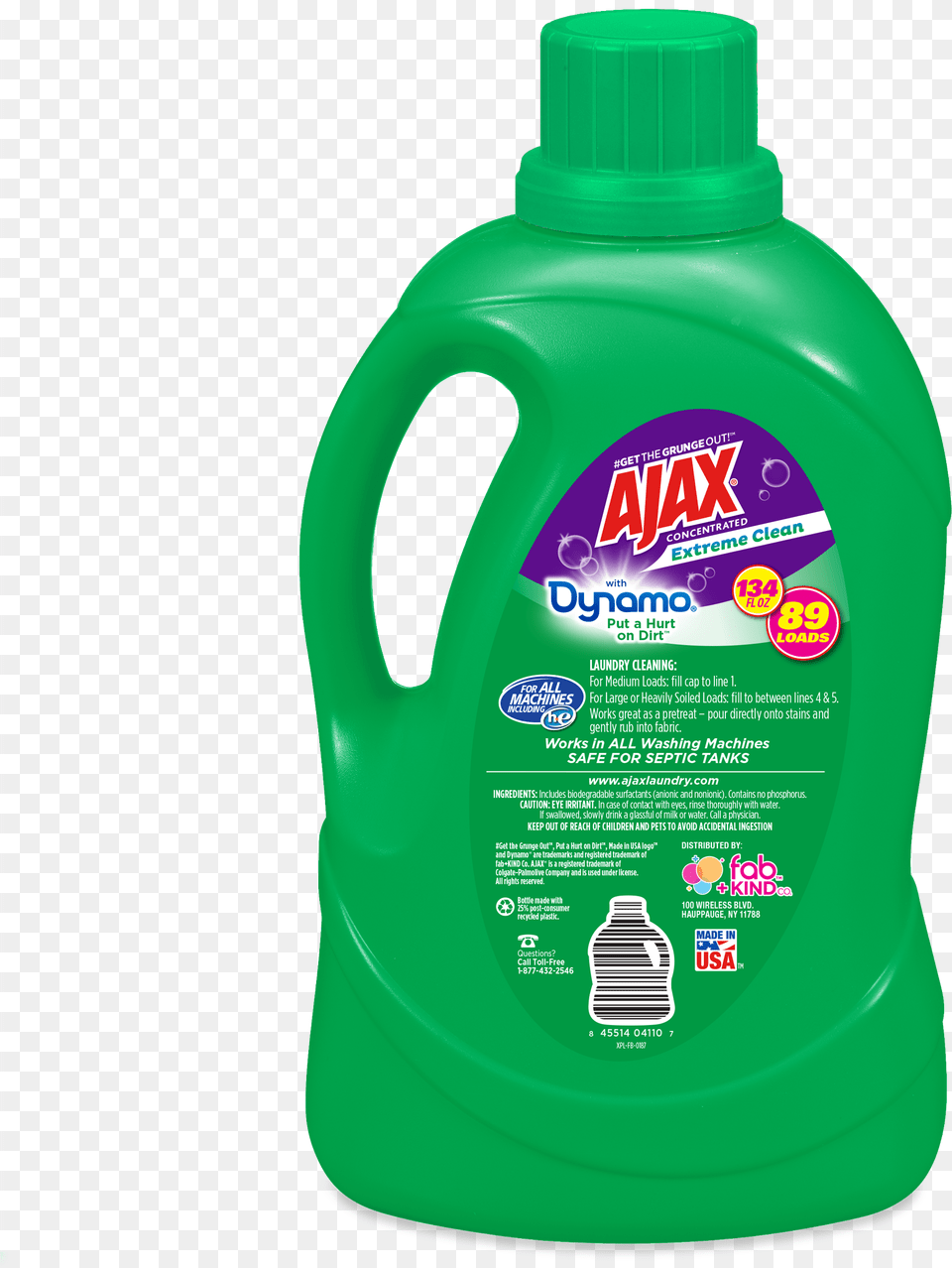 Ajax Laundry Extreme Clean Liquid Laundry Detergent, Bottle, Shaker Free Png Download