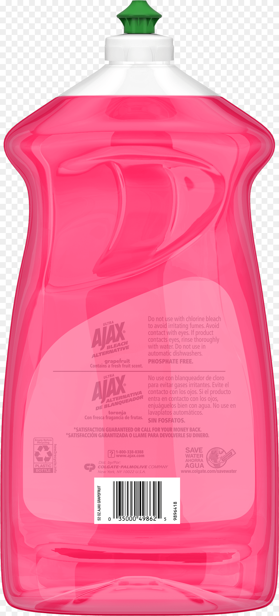 Ajax Ultra Triple Action Liquid Dish Soap Bleach Alternative, Jug, Water Jug, Bottle, Shaker Png Image