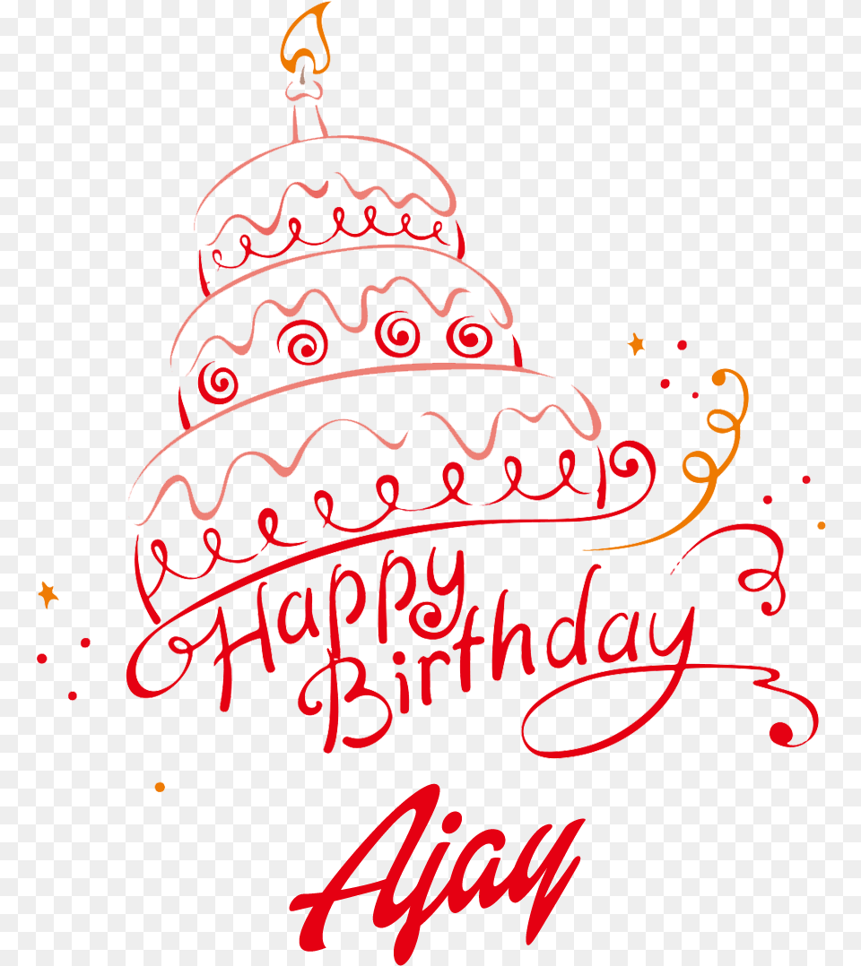 Ajay Happy Birthday Vector Cake Name Happy Birthday Asim, Text Png