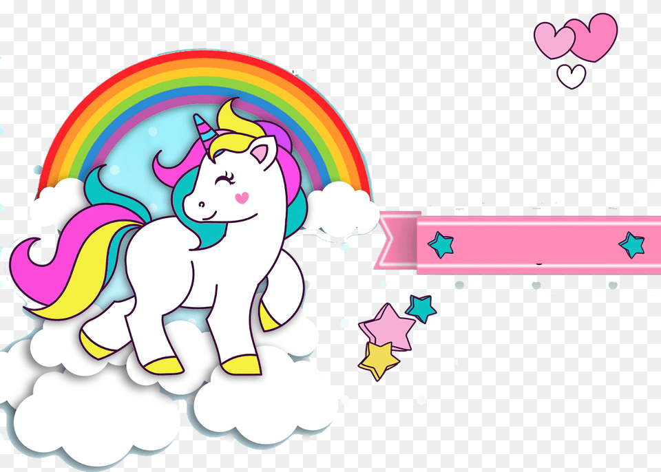 Ajd Papelarroz Nuvem Arco Iris Unicornio Free Transparent Png