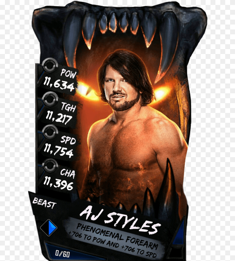 Ajstyles S4 16 Beast Wwe Supercard Beast Cards, Adult, Person, Man, Male Free Png