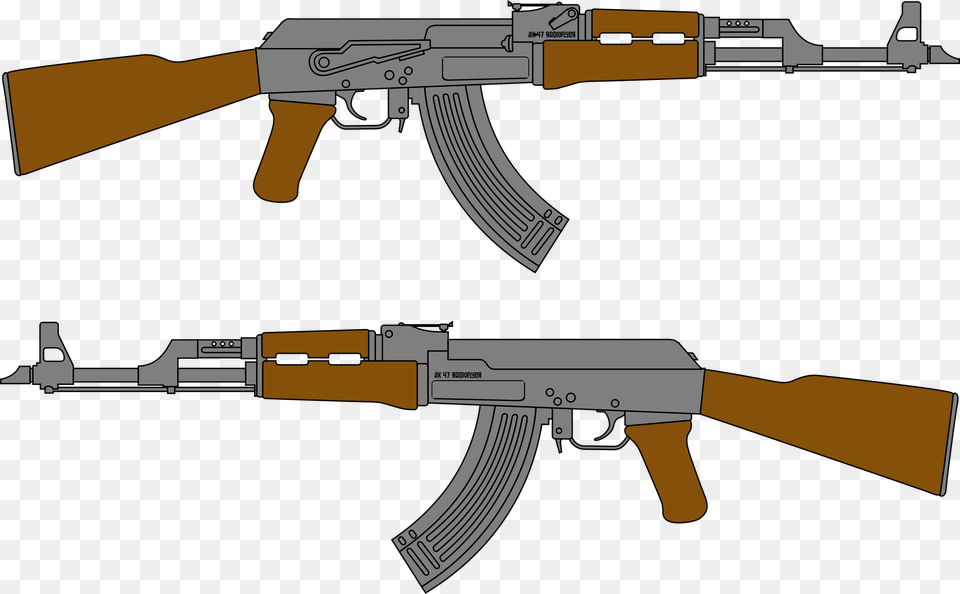 Ak 47 Ak 47 Line Drawing, Firearm, Gun, Rifle, Weapon Free Png