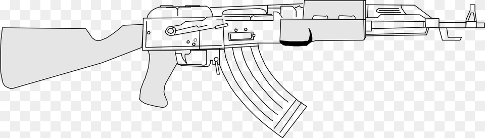 Ak 47 Gun Blueprints, Firearm, Rifle, Weapon Png Image