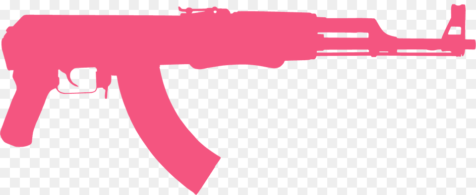 Ak 47 Silhouette, Firearm, Gun, Rifle, Weapon Png