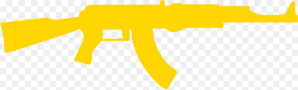 Ak 47 Yellow Logo Black Ak 47, Firearm, Gun, Machine Gun, Rifle Png Image