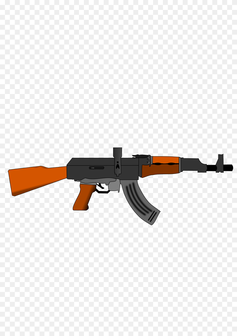 Ak Gun Vector Clipart Firearm, Rifle, Weapon, Machine Gun Png Image