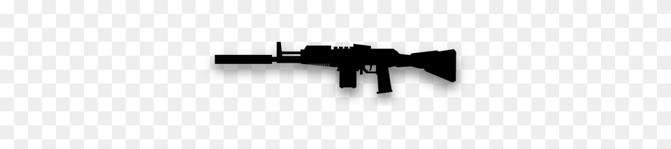 Ak Rifle Silhouette Vector, Gray Png