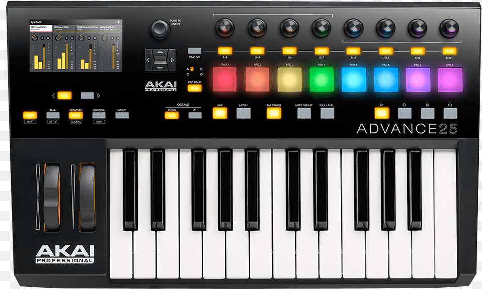 Akai Advance, Keyboard, Musical Instrument, Piano, Electrical Device Free Png