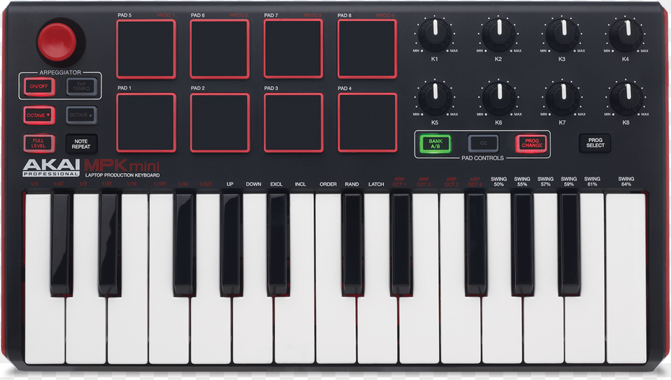 Akai Mk 25 Labels Seamless Akai Midi Controller, Keyboard, Musical Instrument, Piano Png
