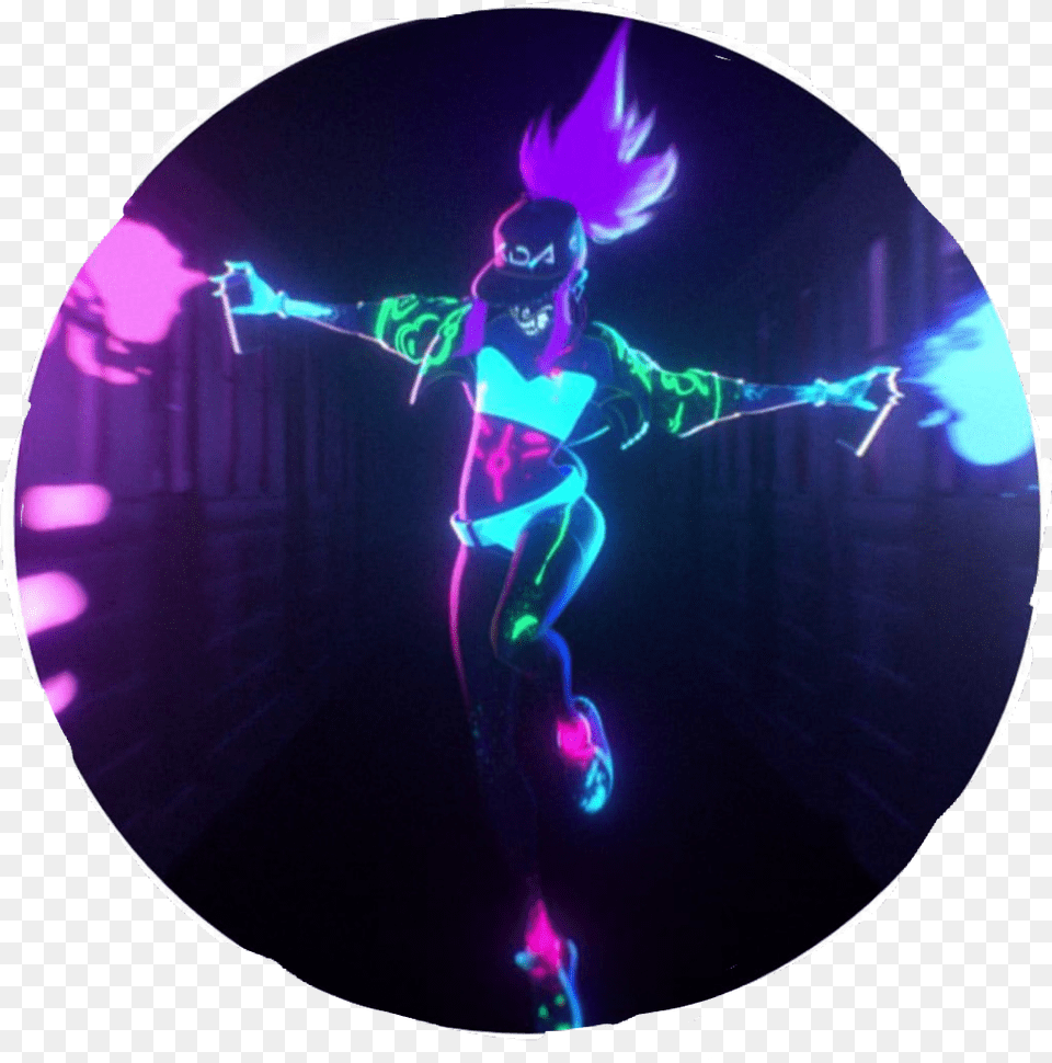 Akali Legueoflegend Akali Kpop Kda Akali Neon Akali Kda Neon Dragon, Purple, Person, Light, Dancing Free Png