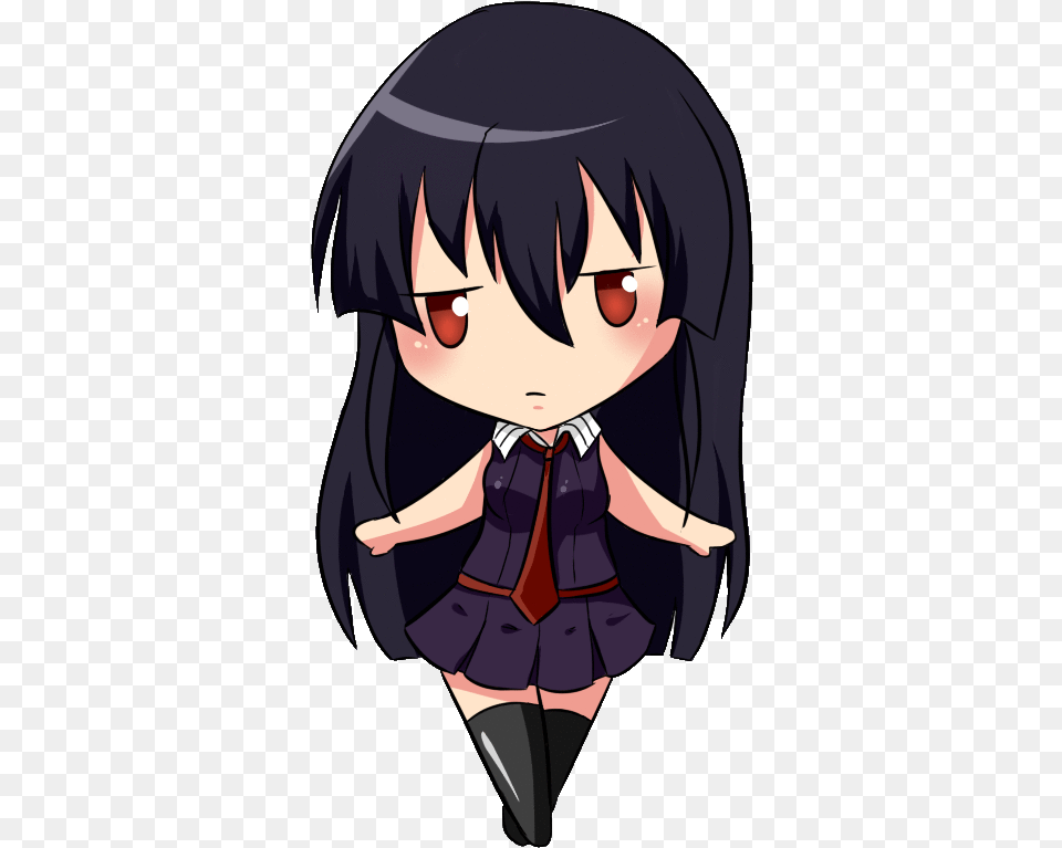 Akame Chibi Gif 2 Images Download Chibi Akame, Publication, Book, Comics, Person Png