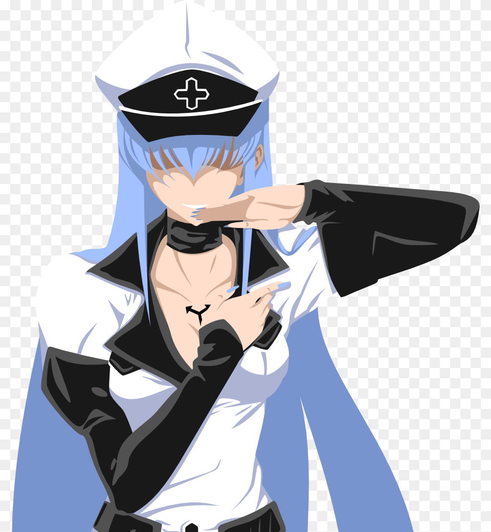 Akame Ga Kill Esdeath Render, Book, Comics, Publication, Adult Free Png