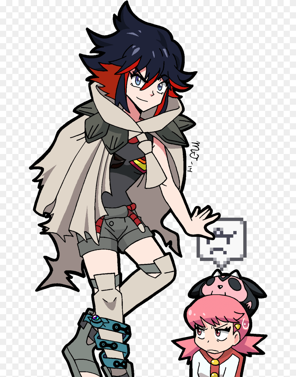 Akane Higana Jakuzure Nonon Matoi Ryuuko Miltank And Kill La Kill Pokemon Crossover, Book, Comics, Publication, Baby Free Transparent Png