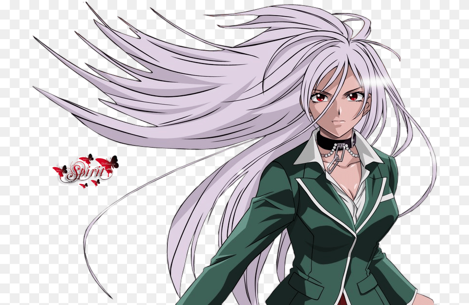 Akashiya Moka Images Moka Akashiya Hd Wallpaper And Rosario Vampire Moka Vampire, Publication, Book, Comics, Adult Free Png Download