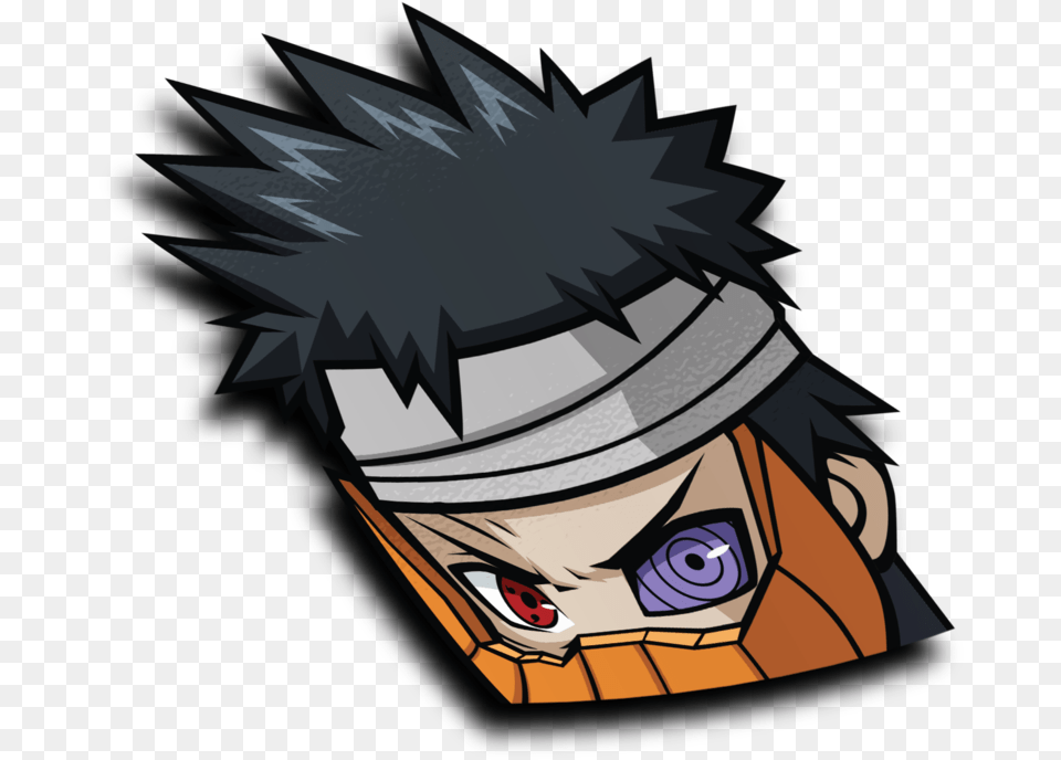 Akatsuki Obito Peeker Sticker Cartoon, Book, Comics, Publication, Anime Free Png