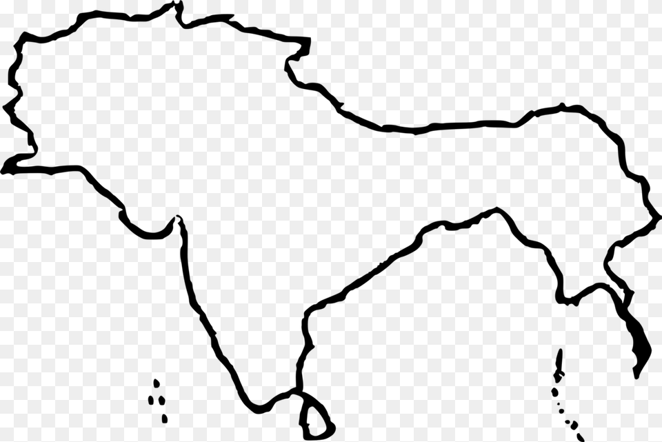 Akhand Bharat Map India Byte Army, Gray Free Png