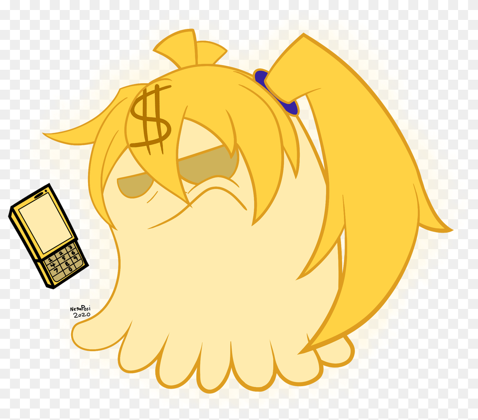 Akita Neru As A Money Ghost From Rerezu0027s Just Bad Games Fictional Character, Face, Head, Person, Logo Free Transparent Png