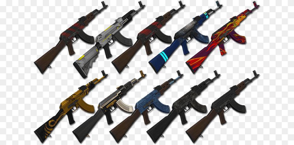 Akm Firearm, Gun, Rifle, Weapon, Machine Gun Png Image