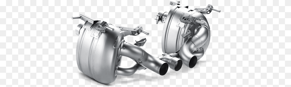 Akrapovic Slip On Line Titanium Exhaust For Ferrari 458 Exhaust System, Machine, Spoke, Appliance, Blow Dryer Png Image