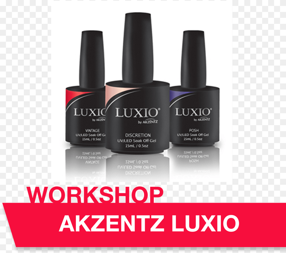 Akzentz Luxio Gel Polish Workshop Nail Polish, Cosmetics, Bottle, Perfume Png Image