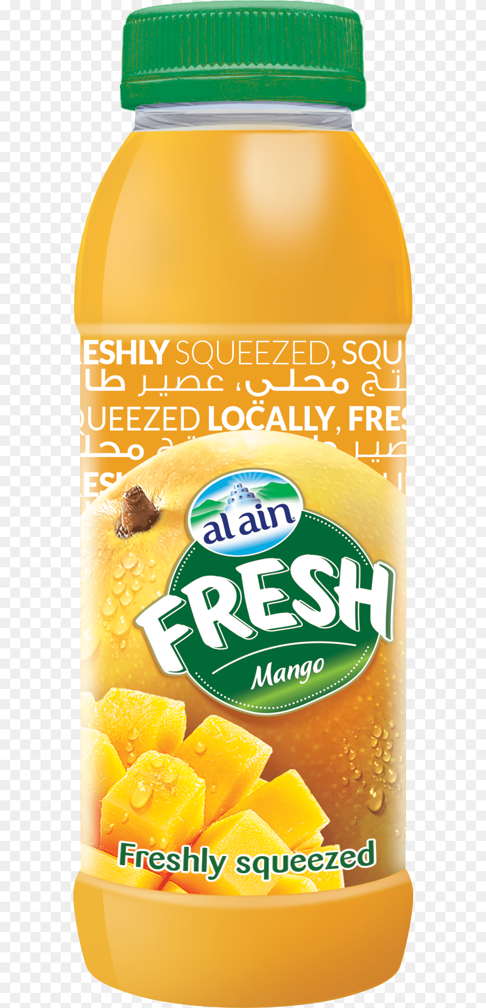 Al Ain Fresh Mango Juice Orange Soft Drink, Beverage, Orange Juice, Food, Ketchup Png