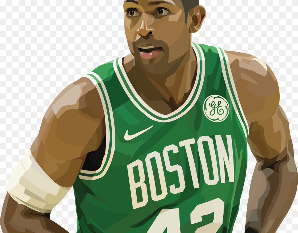 Al Horford Vector Illustration Boston Celtics, Clothing, Shirt, Adult, Male Free Png Download